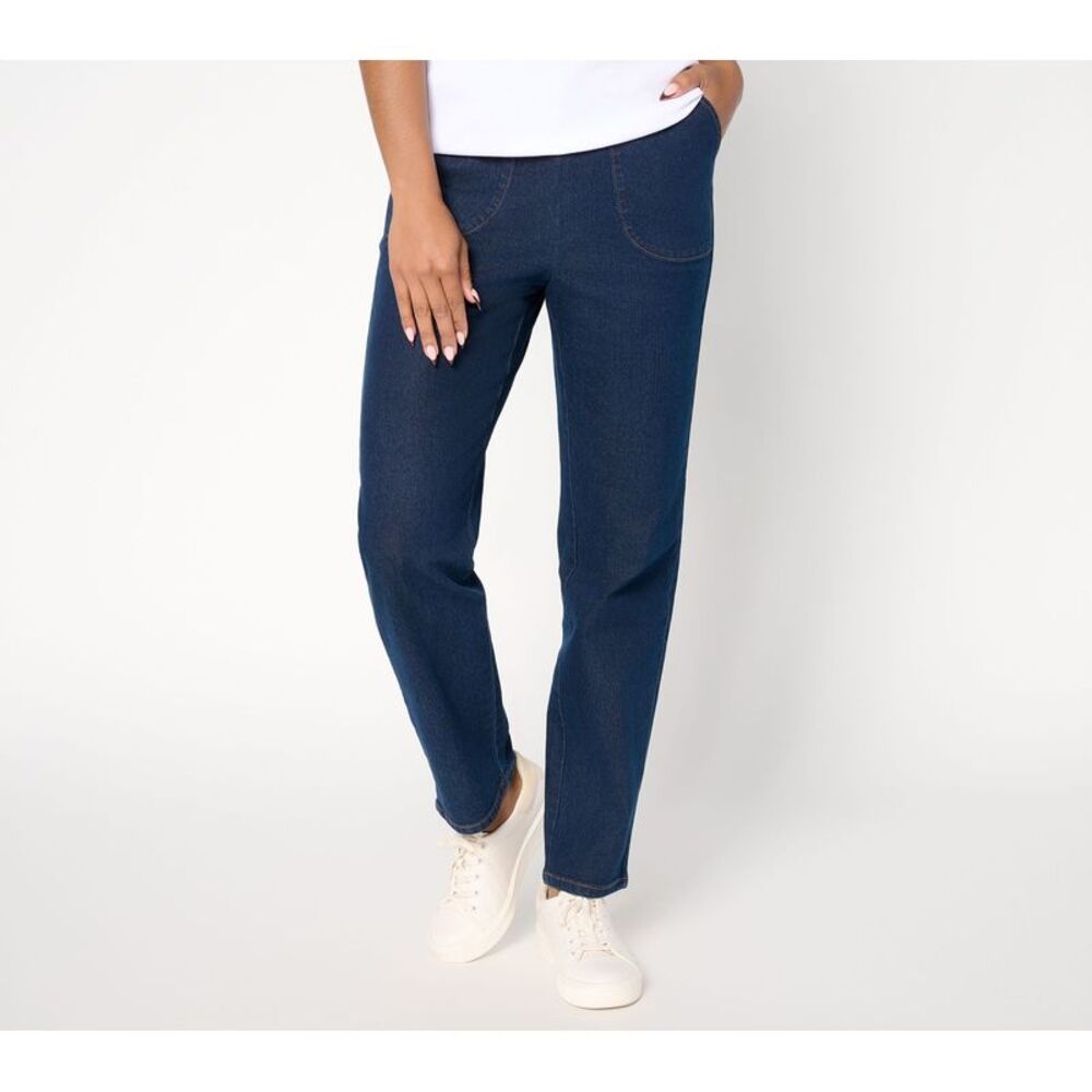 Denim & Co. Women's Pants Sz M Make Your Selection: Indigo Flat Blue